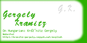 gergely kranitz business card